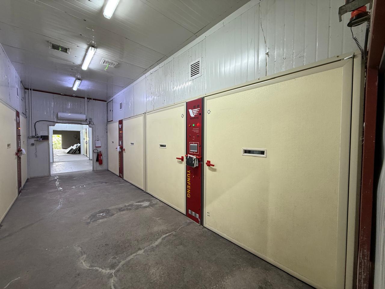 High tech climate controlled poultry housing interior